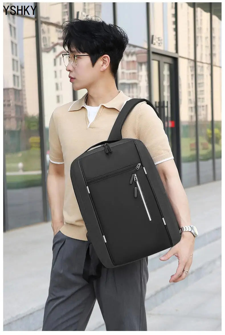 Women Fashion backpack soft leather multi-functional bag Polyester large capacity computer backpack