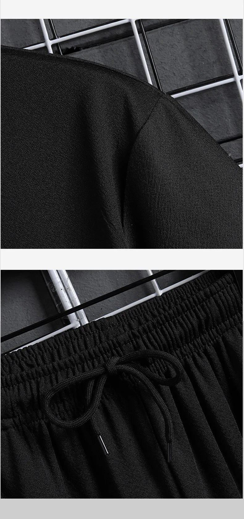 Spring/Summer Set Two Piece Slim Fit Short Sleeve Long Pants Set Casual Fashion Minimalist Sports Set - Clikcy