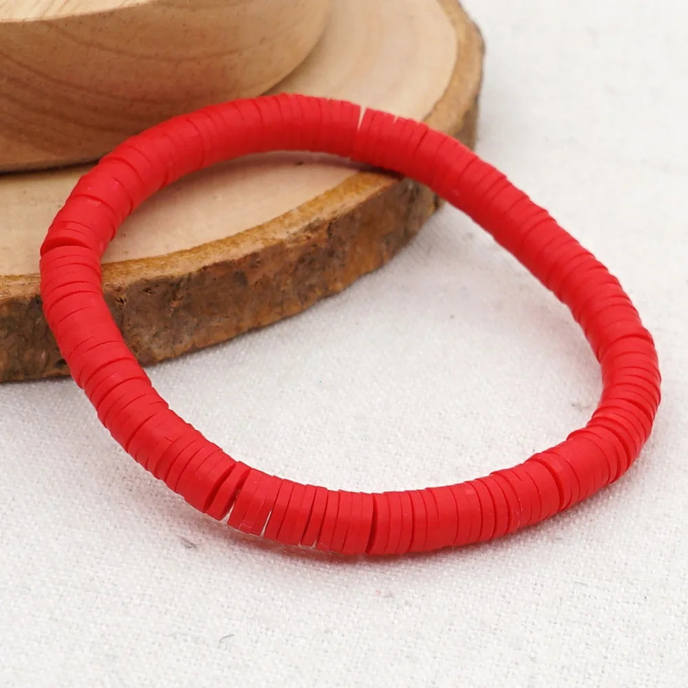 Handmade Colorful Polymer Clay Bracelets Pure Handmade Bead Boho Bracelet for Man and Woman Cheap Items and Free Shipping - Clikcy