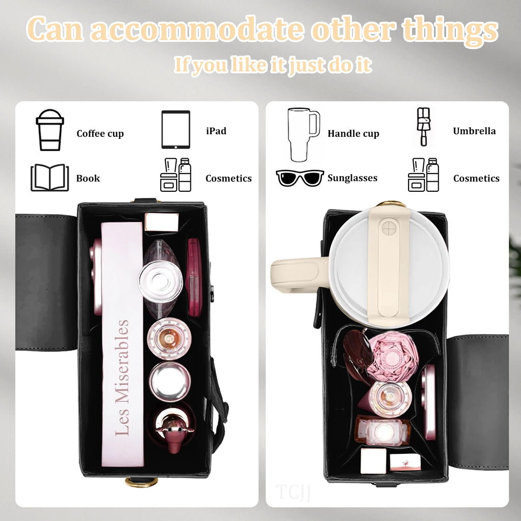 Outdoor Water Bottle Crossbody Bag With Pocket for Stanley Cup 40 oz Tumbler Leather Water Cup Holder With Strap for Women Gifts - Clikcy