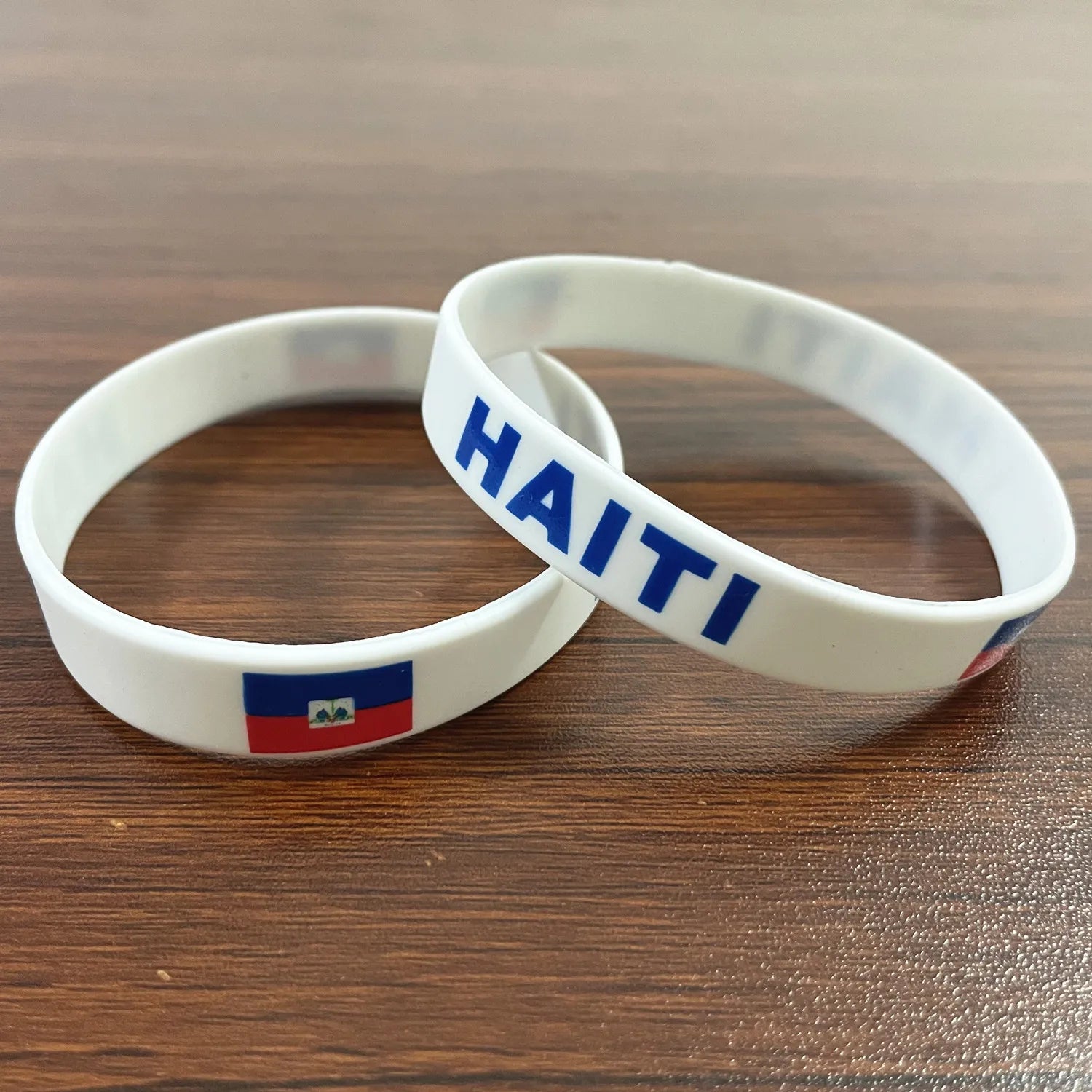 2pcs Haiti Flag Silicone Bracelets Sport Game Wristband National Flags Wrist Strap for Men Women Rubber Band Fashion Accessories - Clikcy