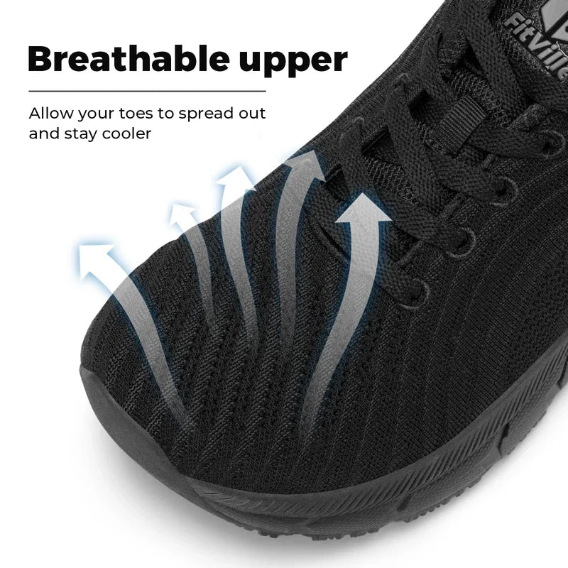 FitVille Wide Toe Box Shoes for Men Cushioned Well Extra Wide Width Shoes Non Slip Wide Lightweight Breathable Running Shoes - Clikcy