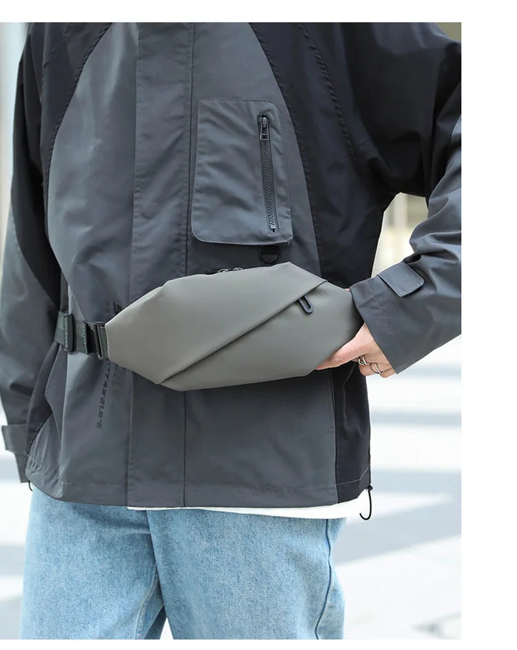 Men Minimalist Outdoor Sports Running Jogging Waist Bag Man Waterproof Fanny Pack Stylish Cross Body Belt Bag Waist Bag for Men - Clikcy