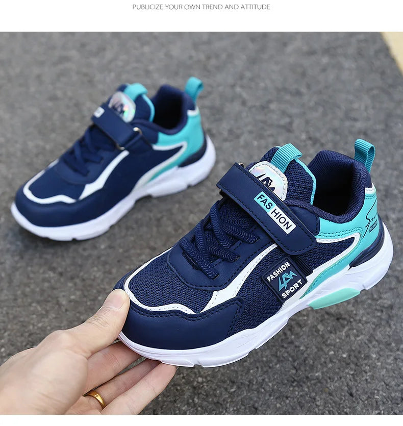 Kids' Sneakers Children Casual Sports Shoes for Boys Breathable Summer Mesh Kids Hook&Loop Students Girls School Running Shoes - Clikcy