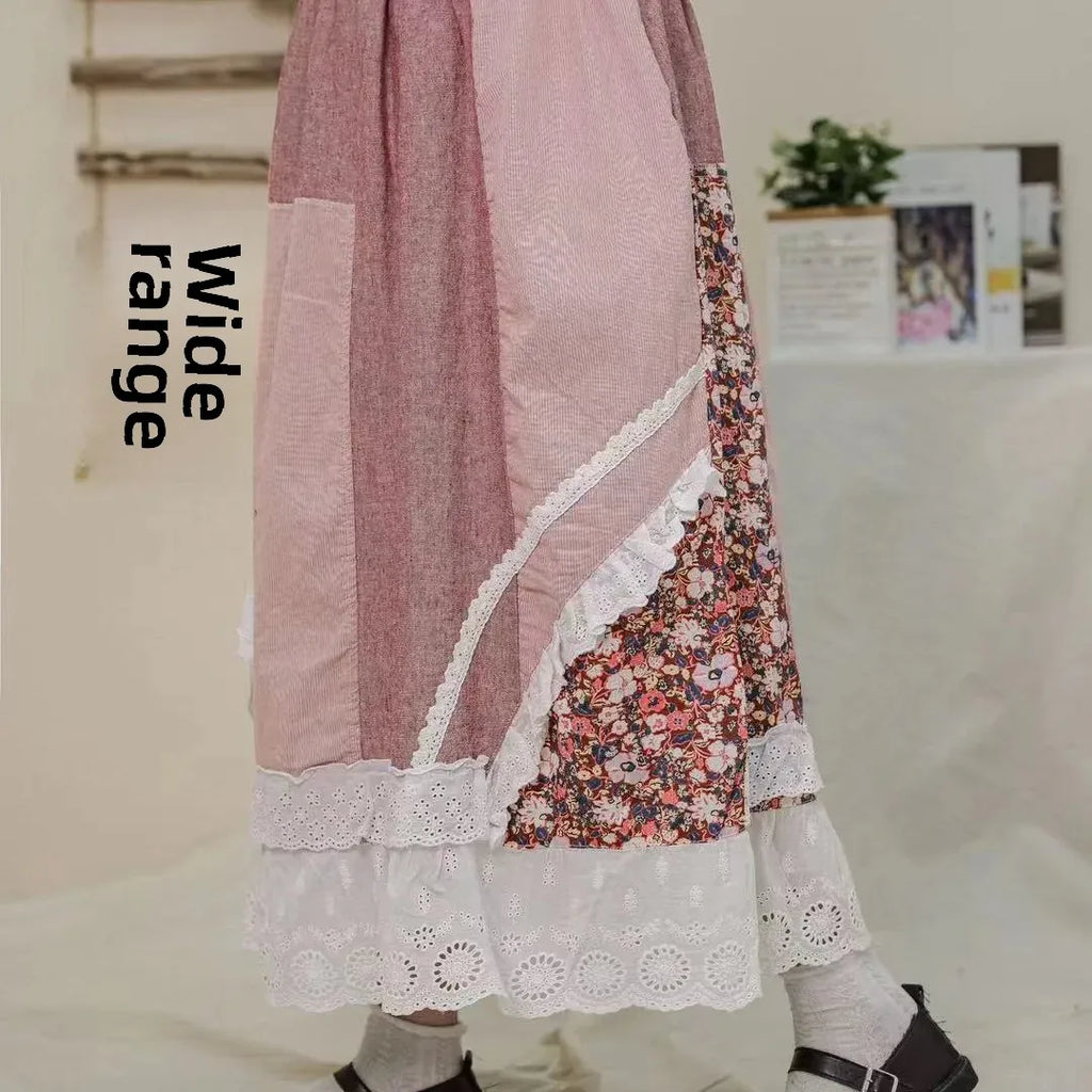 2025 Spring New Women's Underwear Skirt Japanese Loose-Fit Embroidered Waist Elastic Waist Women's Beefsteak Skirt - Clikcy