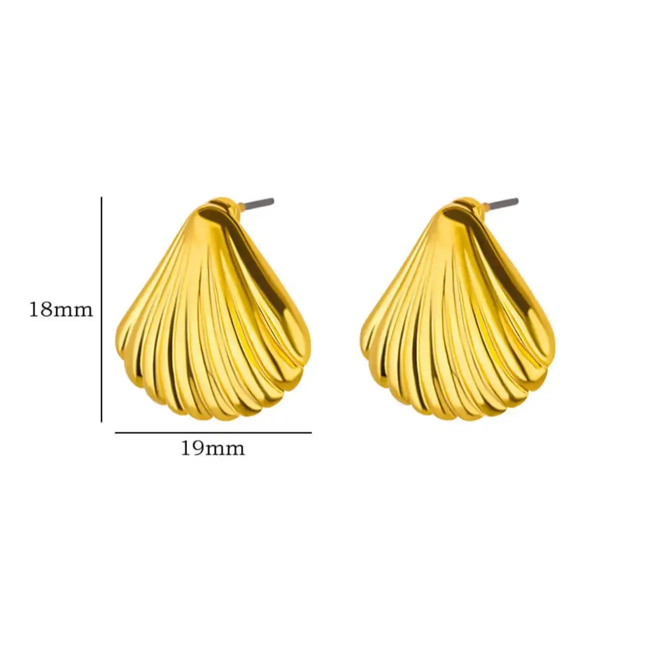 Stainless Steel Starfish Shell Stud Earrings for Women Minimalist Gold Color Aesthetic Wedding Earring Summer Beach Jewelry Gift - Clikcy