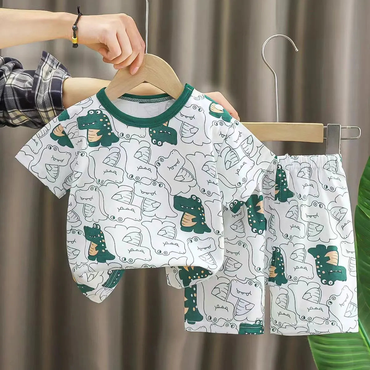 Kids Clothes Children's Sets Boys Girl T-shirt Shorts 2PCS Summer Cotton Short sleeve Baby Children Clothing Toddler Suit - Clikcy
