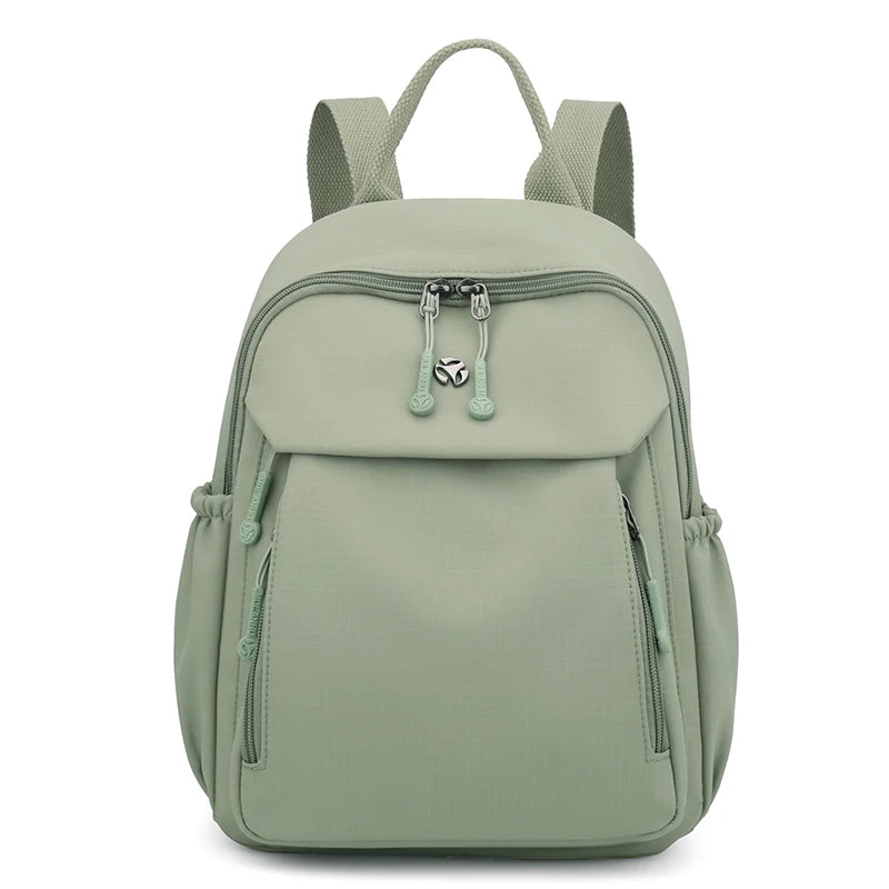 New High Quality Nylon Women Back Pack Solid Color Waterproof Travel Backpack Casual School Bags Girls Shoulder Bag Sac A Dos