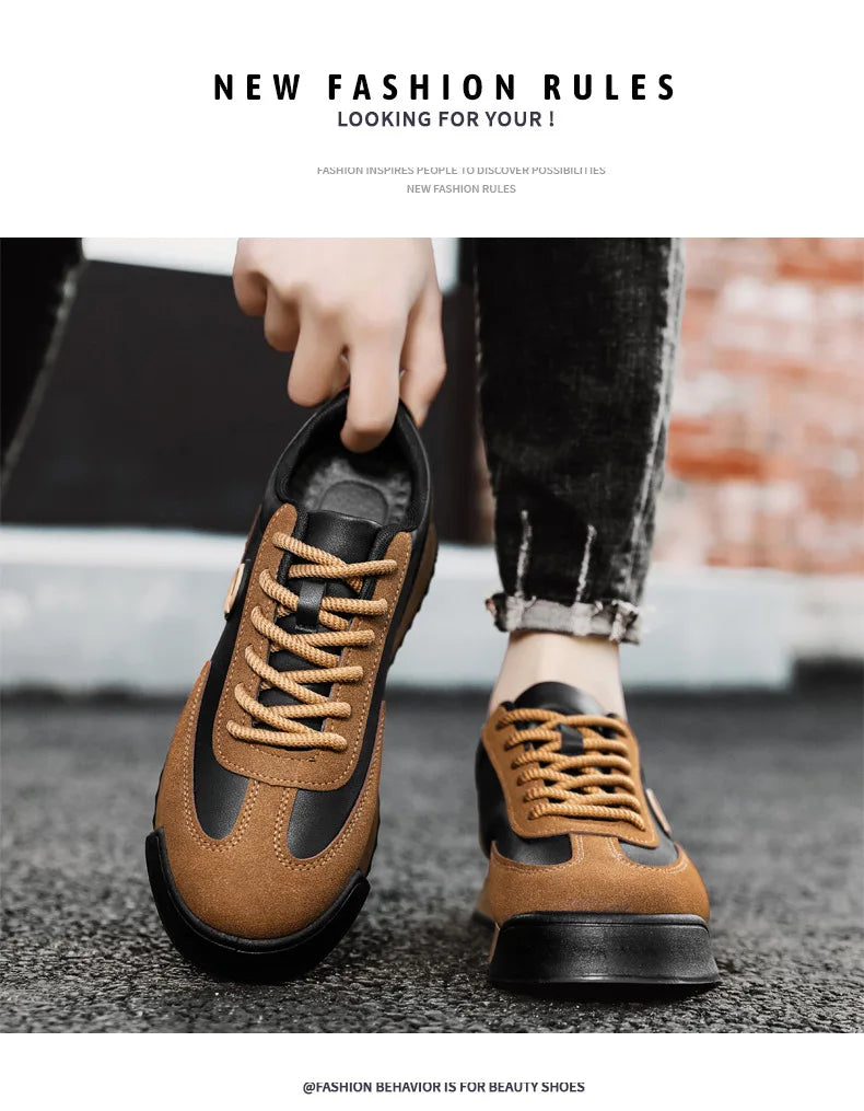 Luxury Men's Casual Shoes 2024 New High Quality Leather Shoes for Men Fashion Comfortable Sports Shoe Outdoor Men's Tennis Shoes