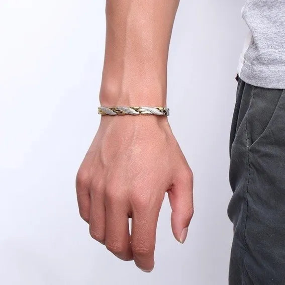Charm bracelet Health Energy Bangle Arthritis Twisted Magnetic Exquisite Bracelet Male Gift Power Therapy Magnets Men Bracelet - Clikcy