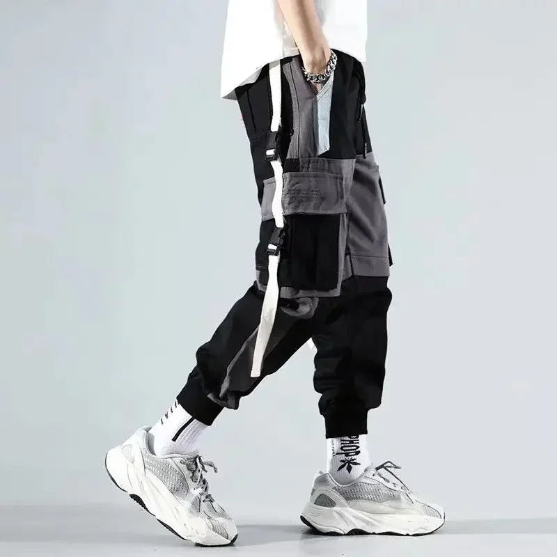 New Streetwear Men's Multi Pockets Cargo Harem Pants Hip Hop Casual Male Track Pants Joggers Trousers Fashion Harajuku Men Pants - Clikcy