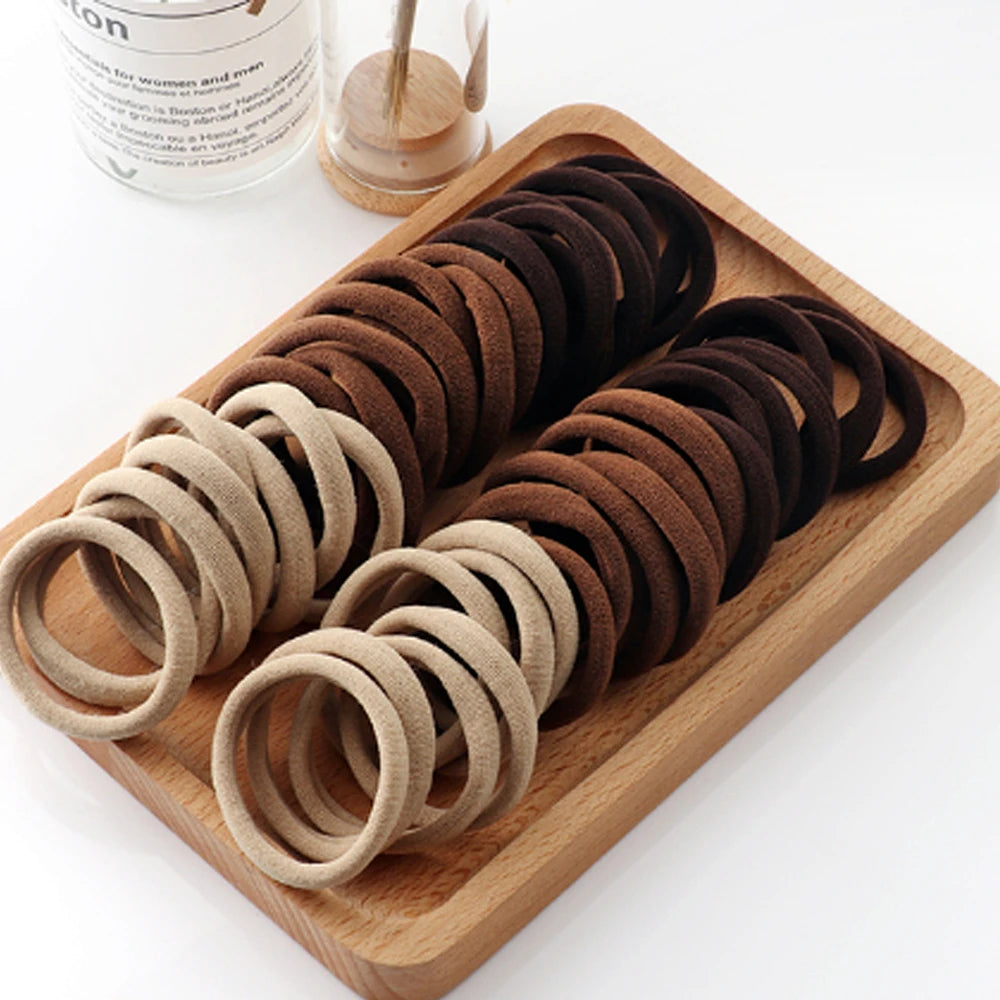50/100pcs Black Hair Bands for Women Girls Hairband High Elastic Rubber Band Hair Ties Ponytail Holder Scrunchies Accessorie - Clikcy