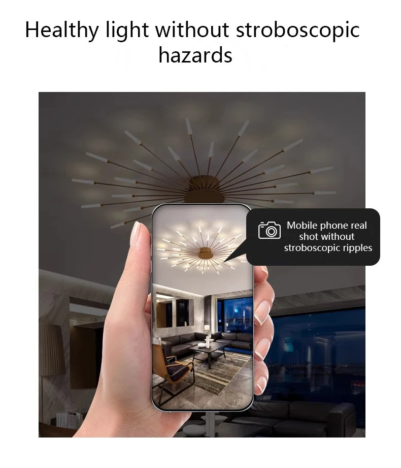 Modern Creativity Fireworks Led Ceiling Lights Living Dining Room Ceiling Chandeliers Lighting Bedroom Luster Lamps Luminaire - Clikcy