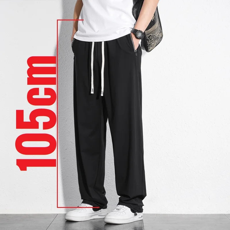 Tall Clothes Men's Pants Extra Long Length Summer Trouser Male Ice Silk Sport Inseam 36 190 Cm 120 115 Leg 110 120cm 115cm 105 - Clikcy