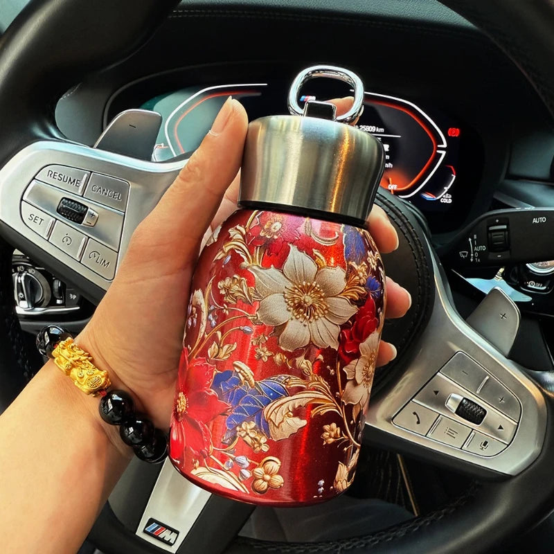 300ml Portable 304 Stainless Steel Insulated Cup Double Wall  Coffee Mug Leak-Proof Mini Water Bottle Outdoor Travel Office - Clikcy
