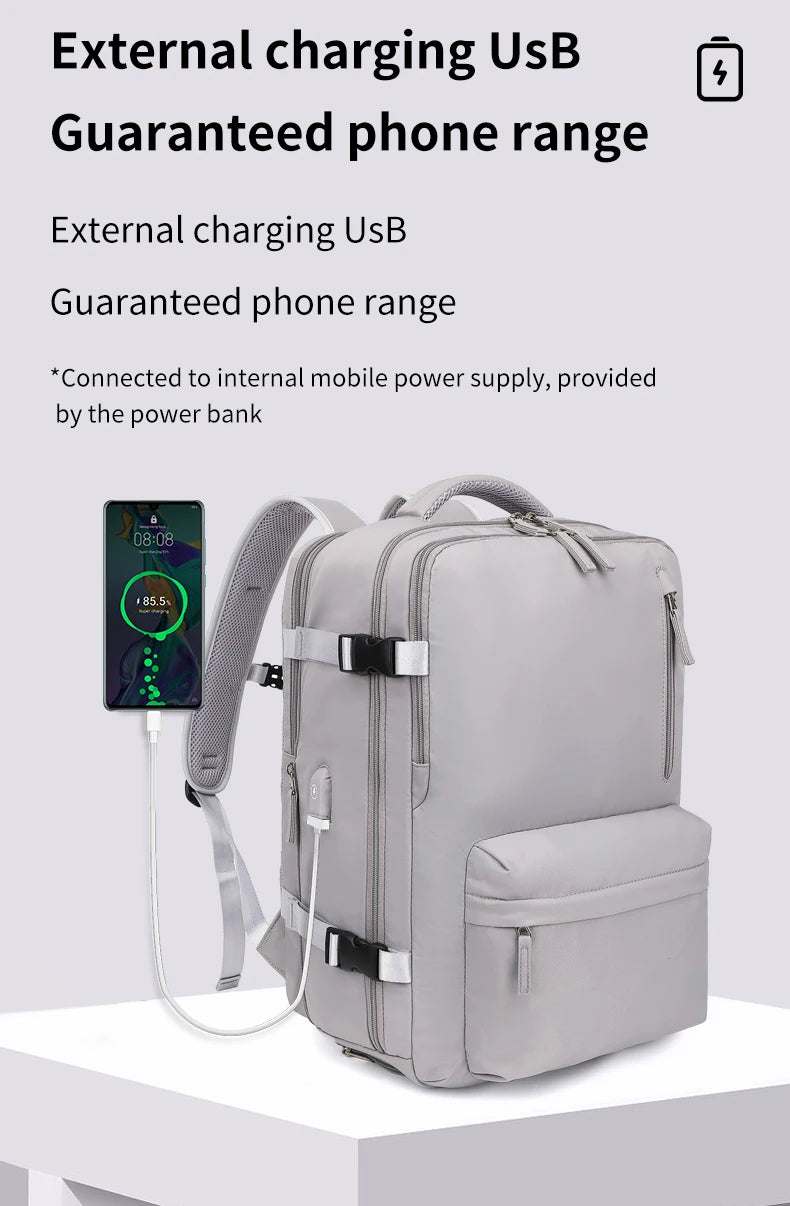 Buylor Easyjet 45x30x20 Travel Backpack Women Airplane Cabin Luggage Carry On 15" Laptop Backpack Large Capacity Flight Backpack - Clikcy