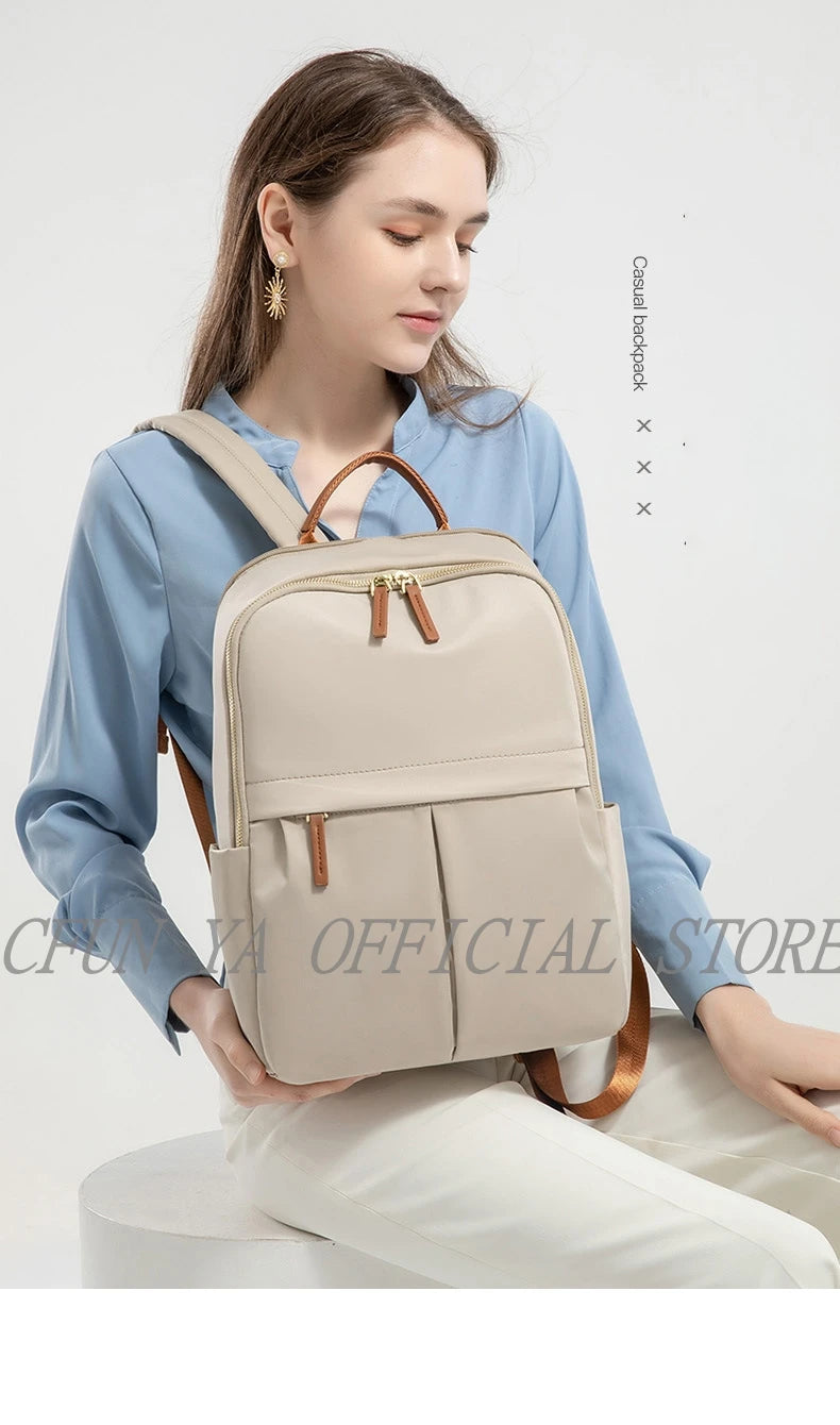 CFUN YA Luxury  2024 Summer Trend Women Backpack 14 Inch Laptop Bag Pack Travel Student Schoolbag Teen Girls Bookbag рюкзак женс - Clikcy