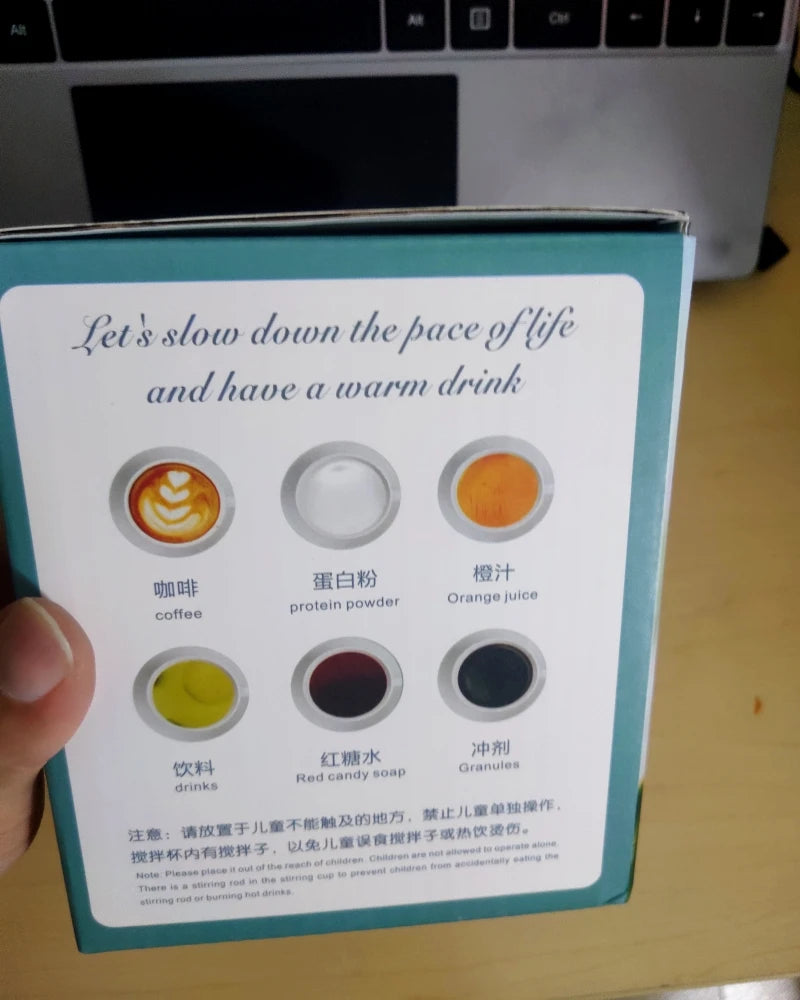 1pcs Automatic Self Stirring Magnetic Mug Stainless Steel Temperature Difference Coffee Mixing Cup Blender Mixer Thermal Cup