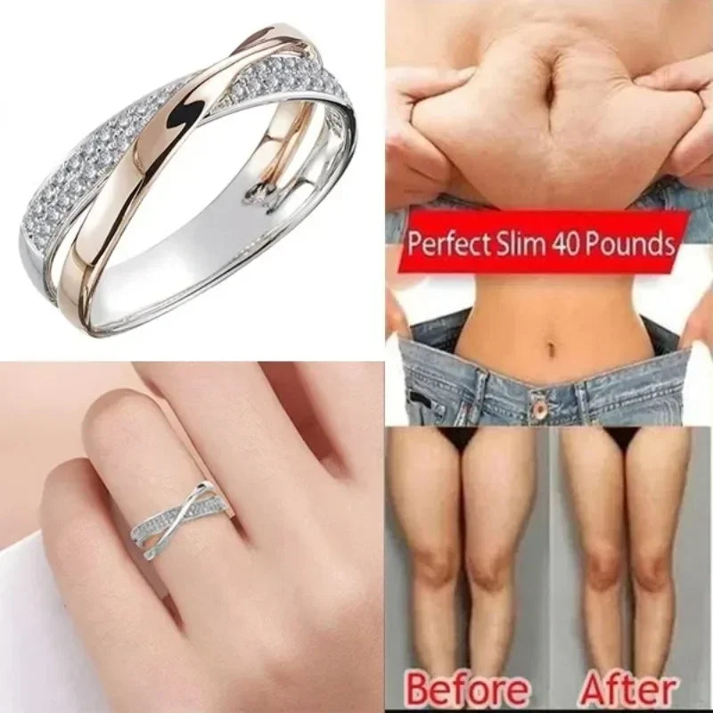 Luxury Designer Jewelry Rings for Women Magnetic Weight Loss Ring Health Fitness Fat Burning Gold Ring Wholesale Items Anillos - Clikcy