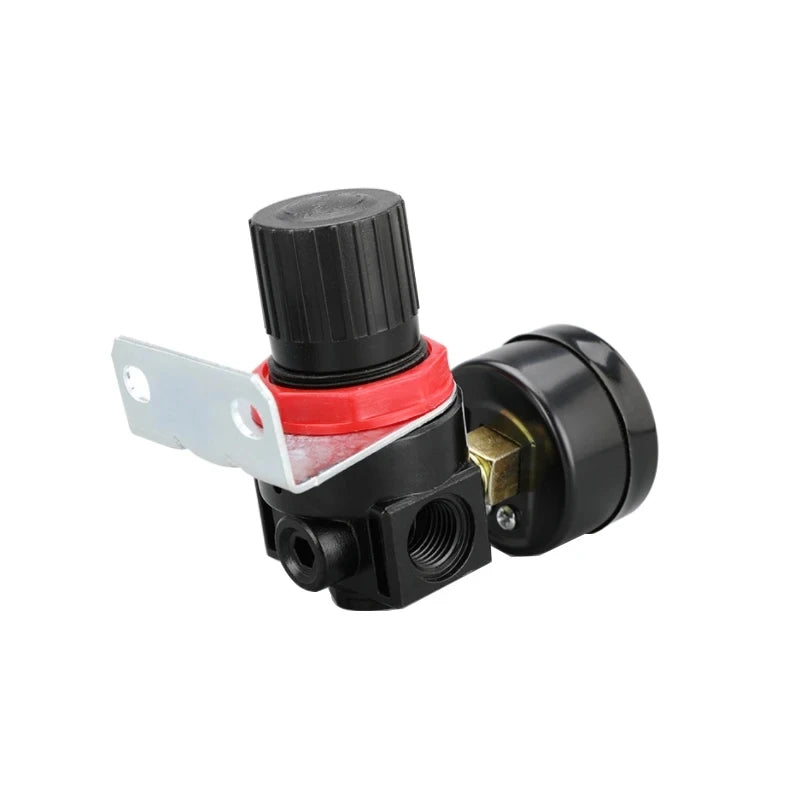 AR2000 1/4'' Air Pressure Regulator Control Compressor Pump Gas Regulating Treatment Units with Gauge Adjustable - Clikcy