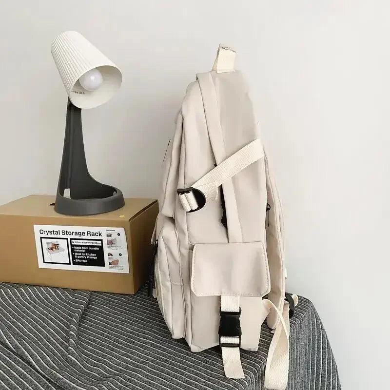 Shoulder bag Men's and Women's Universal Nylon Large Capacity Casual Schoolbag Plug Buckle Computer Backpack Daily Commuting - Clikcy