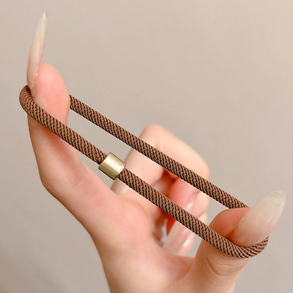 AWAYTR 5PCS New Girls Elastic Hair Rubber Bands  Headbands Women Hair Tie Hair Gum Ponytail Hair Holders Hair Accessories - Clikcy