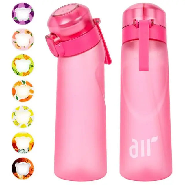 1pc Air Water Bottle With 1pc Random Flavor Pods Portable Transparent With Straw Leak Proof Suitable for Outdoor Sports - Clikcy