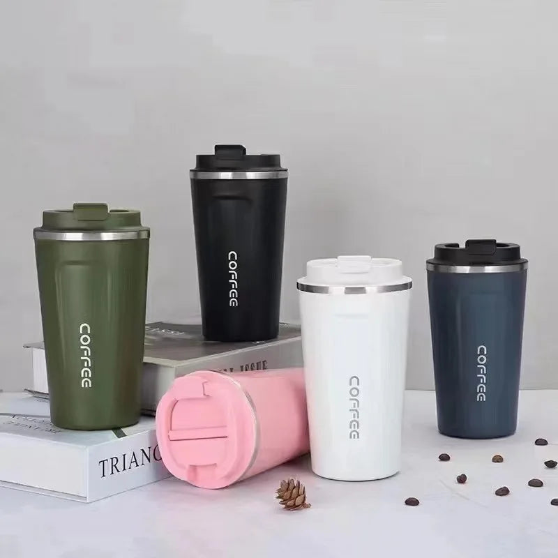 380/510ML Travel Stainless Steel Coffee Cup Thermal Mug Leak-Proof Thermos Bottle Tea Coffee Mug Vacuum Flask Insulated Cups Hot - Clikcy