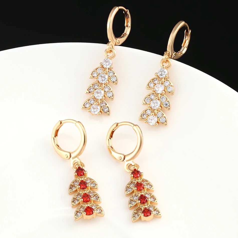 Dainty Micro Inlaid Zircon Golden Drop Earrings 10mm Hoop Dangle Crystal Pendant Elegant Women Jewelry Luxury Accessories Gifts - Clikcy