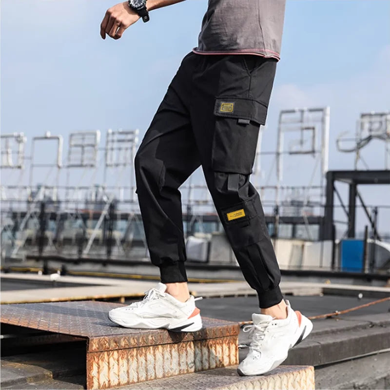 Men's Casual Cargo Pants Spring Summer American Streetwear Loose Plus Size Straight Leg Youth Stylish Modern Utility - Clikcy