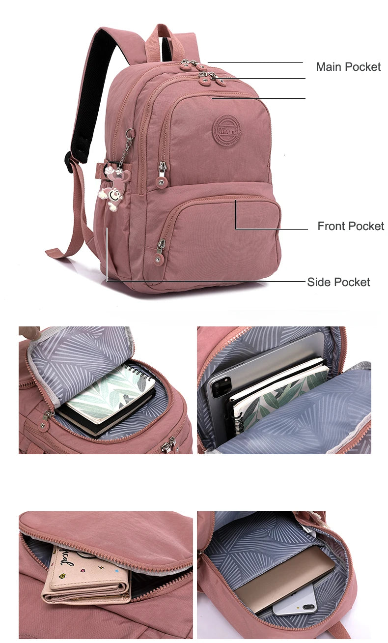 TEGAOTE Backpack for Women's Travel Bag Large Waterproof Mochila Feminina Pack Pack Bolsas School Bags for Kids Men Bagpack - Clikcy