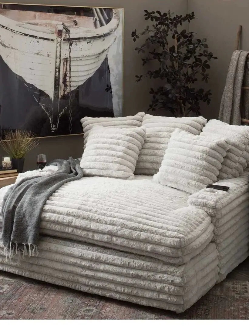 Gray European Living Room Sofas Filler Design Modern Luxury Compressed Sofas Lounges Recliner Couch Wohnzimmer Home Furniture - Clikcy