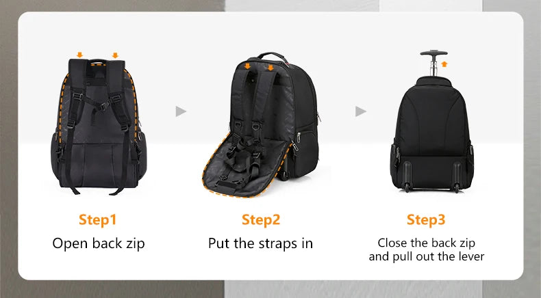 OIWAS Travel Bag on Wheels Men's Trolley Backpack Business Large Capacity Gym Sport Bags Travel Luggage Sets For Women Teens - Clikcy