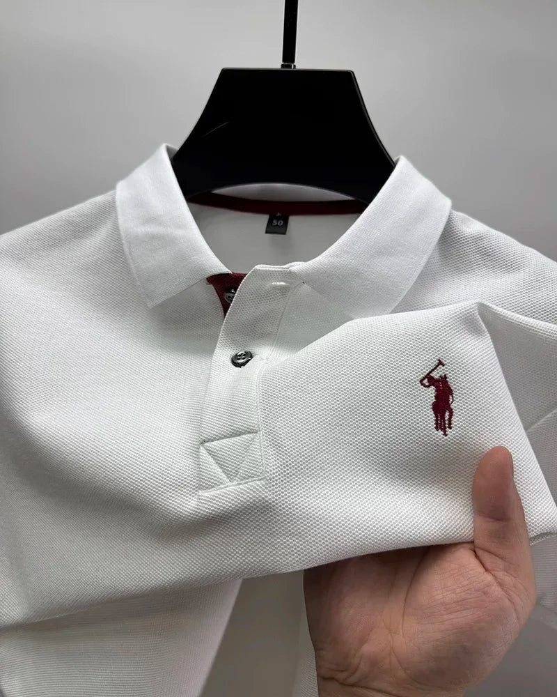 High end brand 100% cotton short sleeve polo shirt men's summer fashion designer new Paul pony embroidery casual golf T-shirt - Clikcy