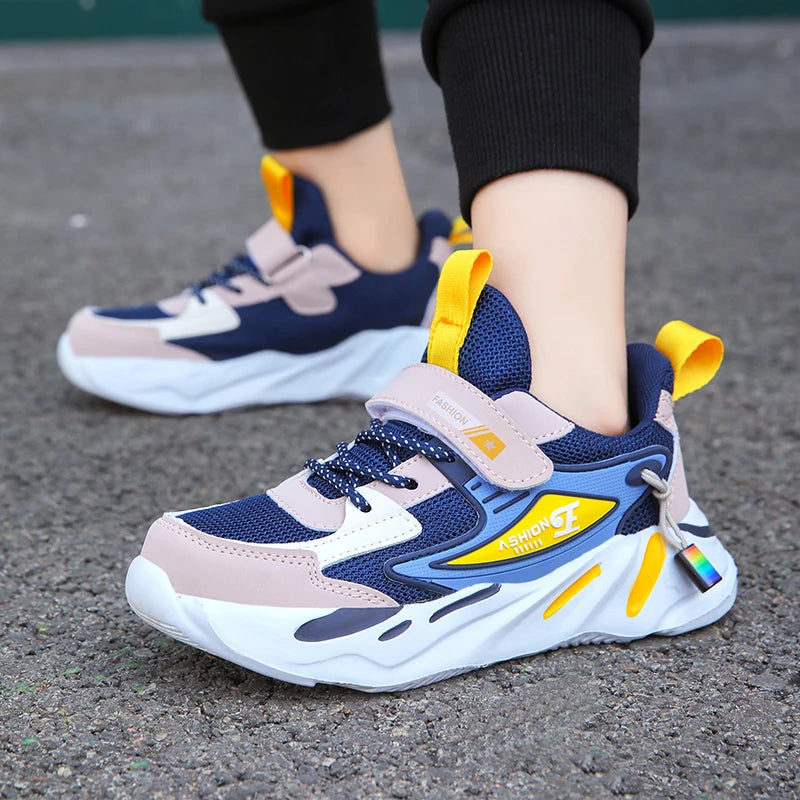 Kids' Sneakers Children Casual Sports Shoes for Boys Breathable Summer Mesh Kids Hook&Loop Students Girls School Running Shoes - Clikcy