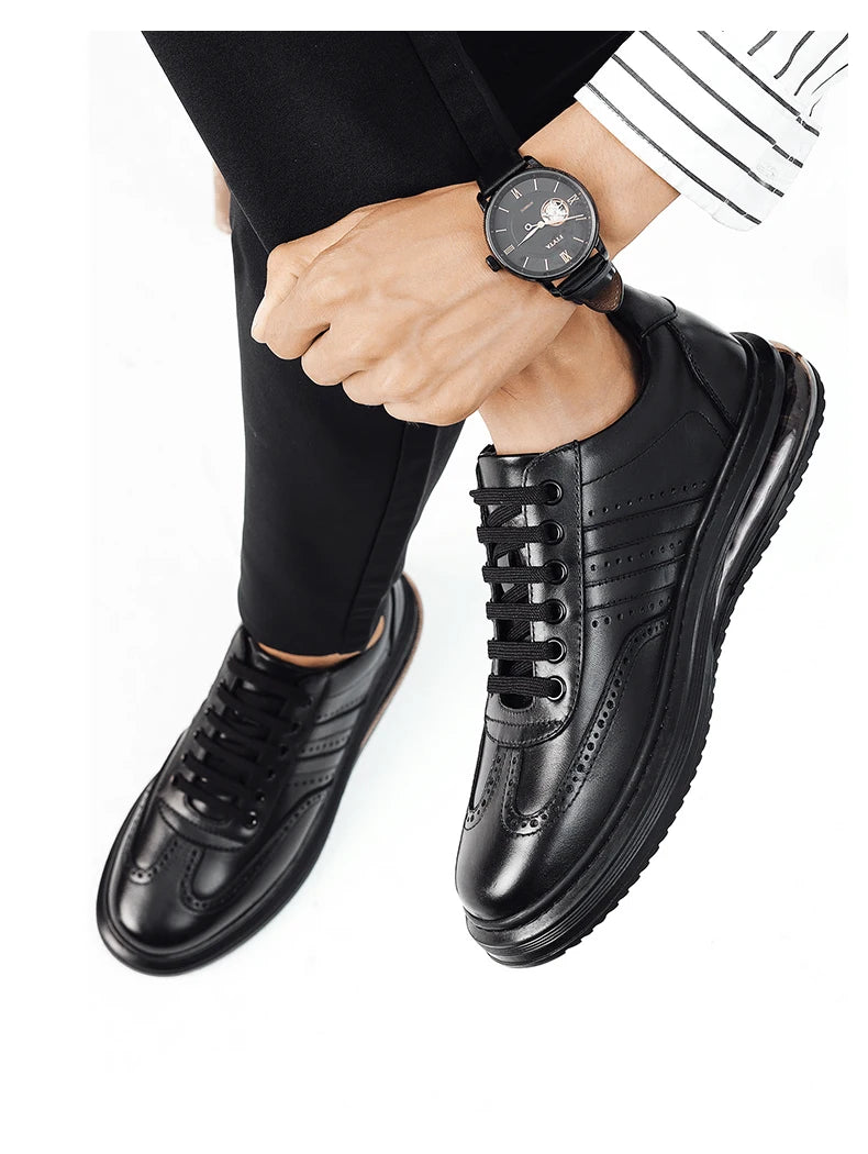 XIMO BULL Autumn Men's Casual Leather Shoes, Quality Men's Casual Sports Shoes, Business Outdoor Shoes, Men's Driving Work Shoes