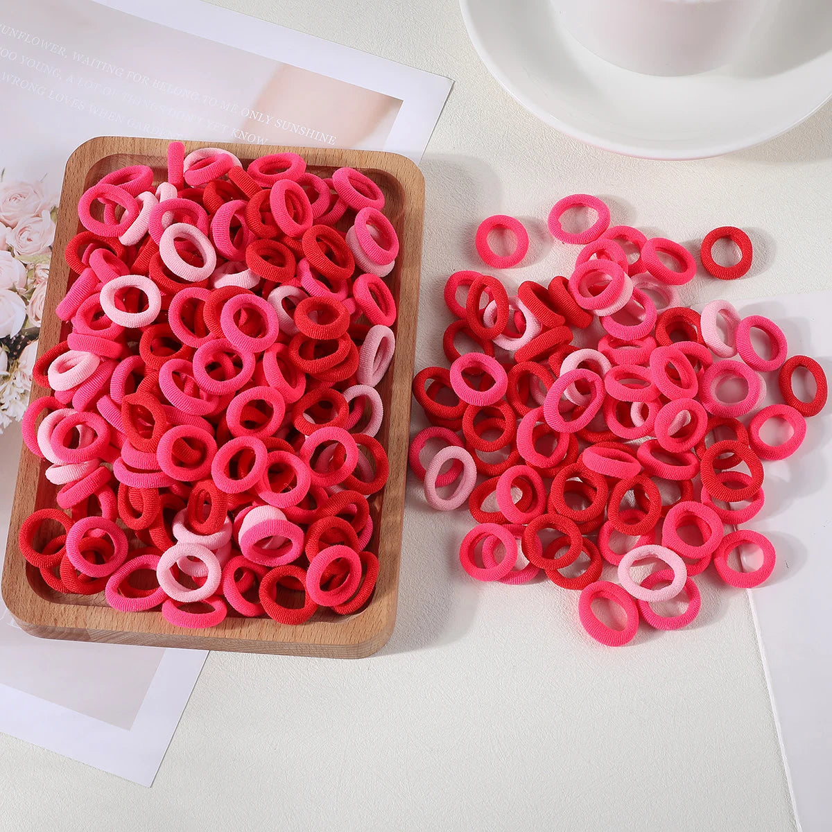 100/300Pcs Children Elastic Hair Bands Girls Rubber Band Kids Sweet Scrunchie Hair Ties Baby Headband Kids Hair Accessories - Clikcy