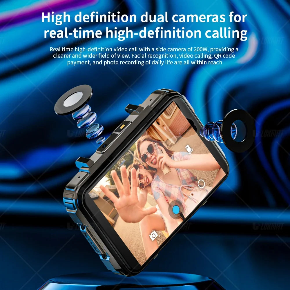 LOKMAT APPLLP 5 MAX Android Watch Phone Square Big Screen Wifi 4G Calls Smartwatches Dual Camera with Flashlight Gaming Watch - Clikcy