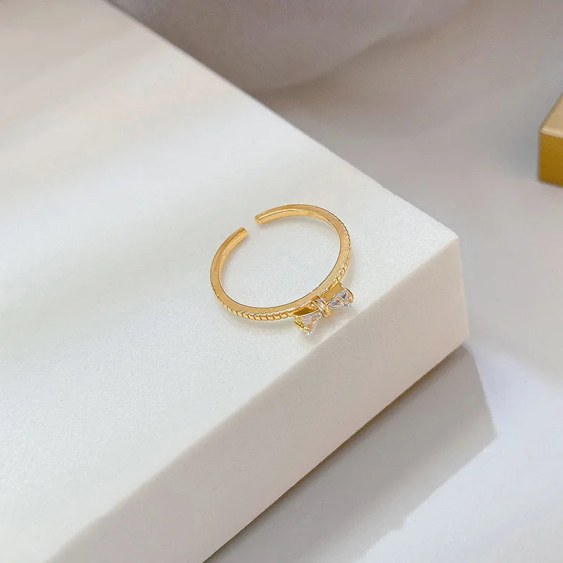 Hot 925 Sterling Silver Ring AAA Zircon Adjustable Simplicity Fashion Exquisite Women Jewelry Accessories Wedding Party Gift - Clikcy