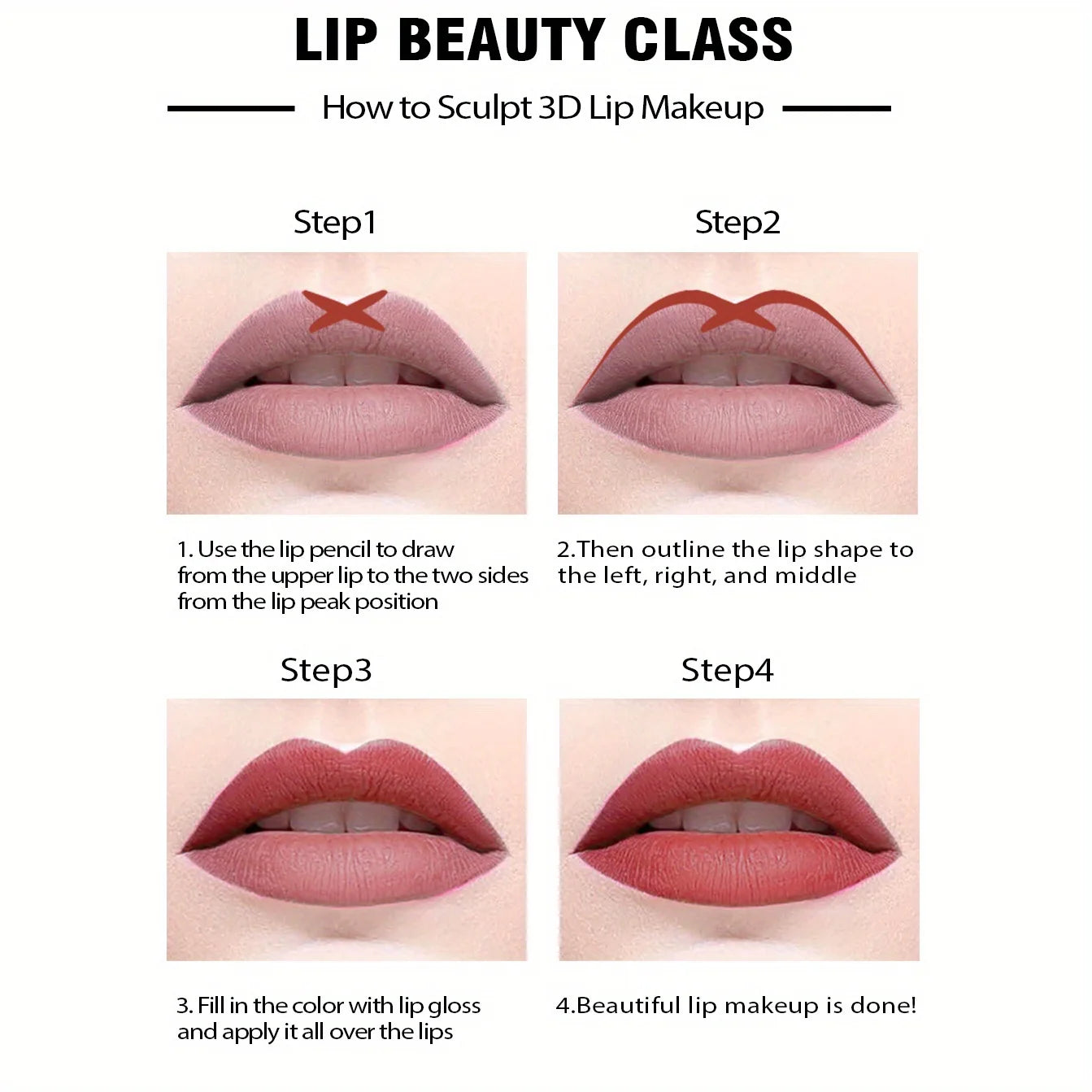 14 Color Nude Matte Lipstick Pencil Long-lasting Waterproof Lip Pencil High Pigmented Lip Liner Lip Makeup Tool - Clikcy