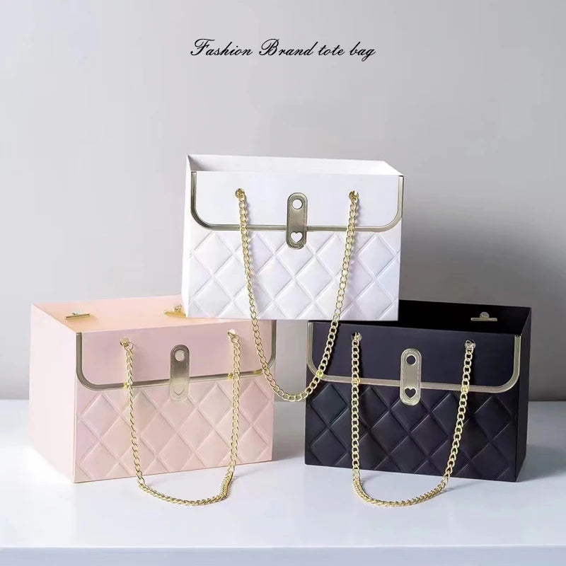 Flower Tote Bag Portable Foldable Long Lasting Universal Present Packing Rose Flower Box Party Gift Box Wedding Valentine'S Day - Clikcy