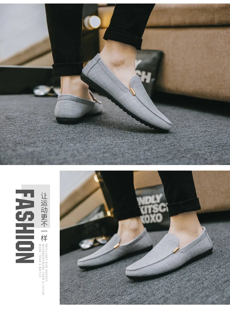Black Loafers for Men Soft Bottom Casual Shoes Classic Comfort Moccasins Shoes Man Flat Driving Shoes Light Male Walking Sneaker