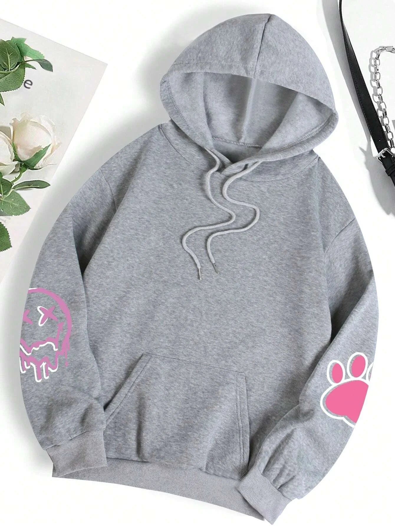 Hip Hop Street Casual Printed Female Hoodies Fashion Hoodie Oversize Loose New Sweatshirts Autumn Warm Fleece Clothing - Clikcy