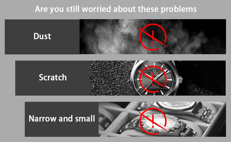 Watch  Case Box,10 Slots Men Women Display Box Stand Roll for All Wristwatches, Digital Sports, Smartwatches 42mm (case only) - Clikcy