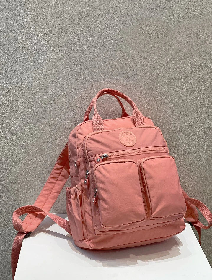 Multi-pocket Nylon School Backpack Casual Women's Backpack Lightweight Large Capacity School Bag Large Capacity Travel Backpack