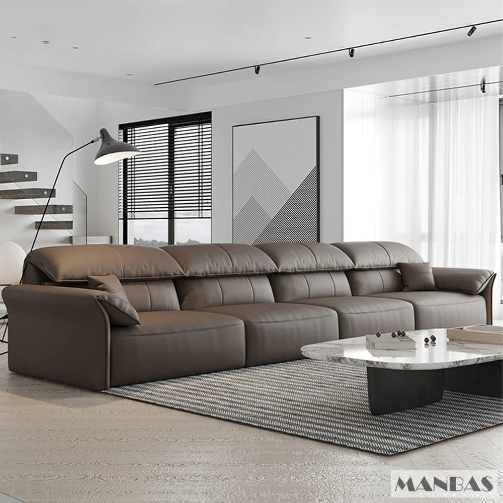 Linlamlim Electric Sofa Convertible for Cinema Living Room | Genuine Leather Electric Multifunction Sofa Bed | Folding Sofa Beds - Clikcy