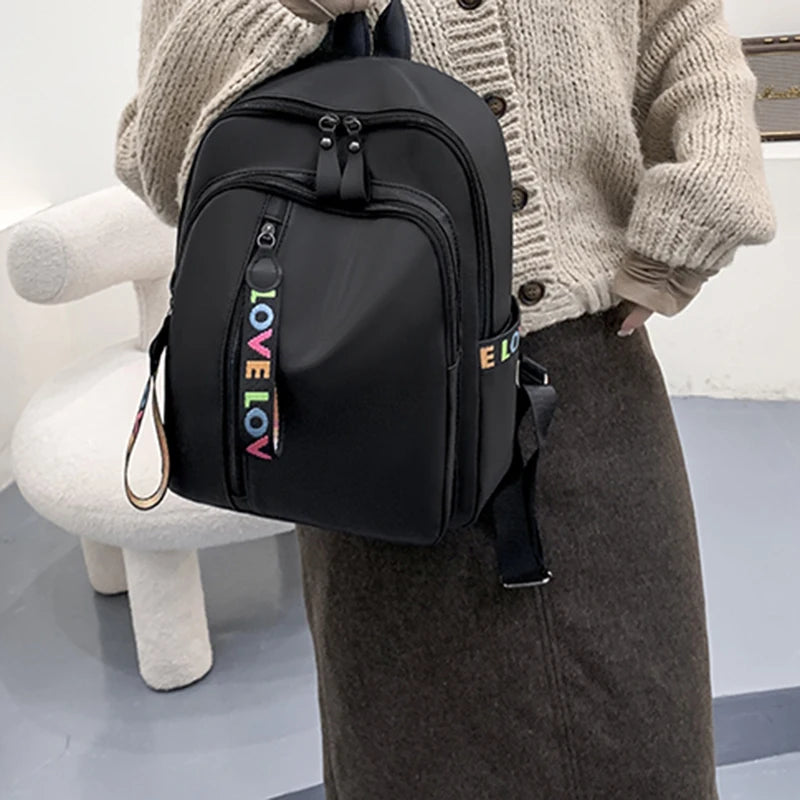 Women's new Korean version of all fashionable Oxford cloth backpack Fashion leisure large capacity travel bag - Clikcy