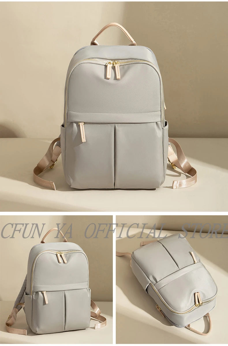 CFUN YA Luxury  2024 Summer Trend Women Backpack 14 Inch Laptop Bag Pack Travel Student Schoolbag Teen Girls Bookbag рюкзак женс - Clikcy