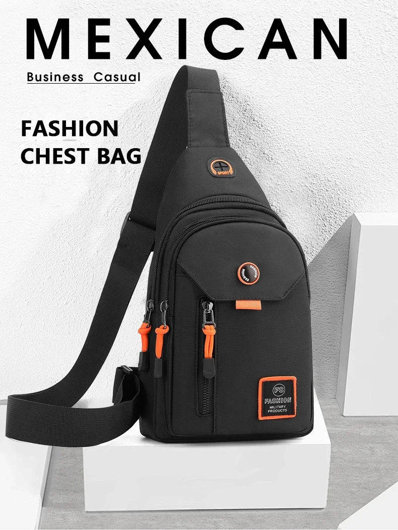 Mens Adventure Sling Backpack - Spacious Rugged for Outdoor Sports Hiking and Travel - Versatile Chest Bag with Multiple Pockets - Clikcy