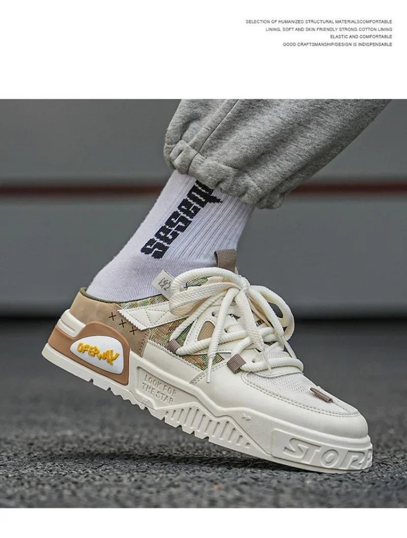 2025Summer Fashion Designer Men Half Slipper Breathable Casual Platform Shoes Lightweight Sneakers Outdoor Walking Flats Loafers